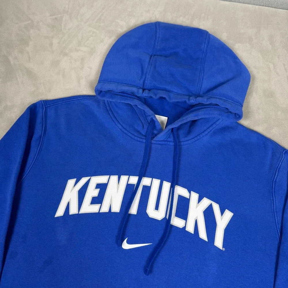 Y2K Mens Nike Kentucky Wildcats Collegiate Swoosh Hoodie Blue Large